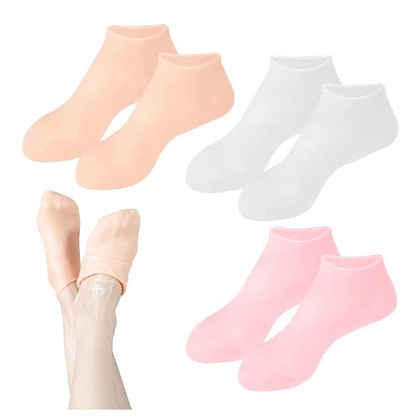 1/2/3 Pares Meias De Silicone Para O Cuidado Dos Pés Gel Hidratante Anti-Rachaduras Removedor De Pele Morta
