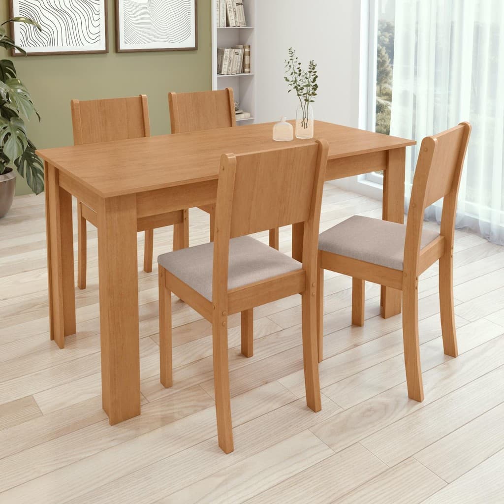 Conjunto Sala de Jantar com 4 Cadeiras Easy Line