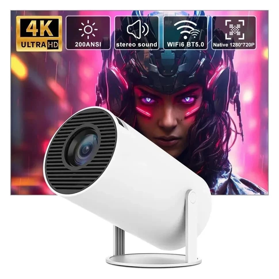 Projetor 4K HD 150 polegadas para celular, TV Box, Xbox, PS, PC, Wi-Fi e Bluetooth HY300 110/220