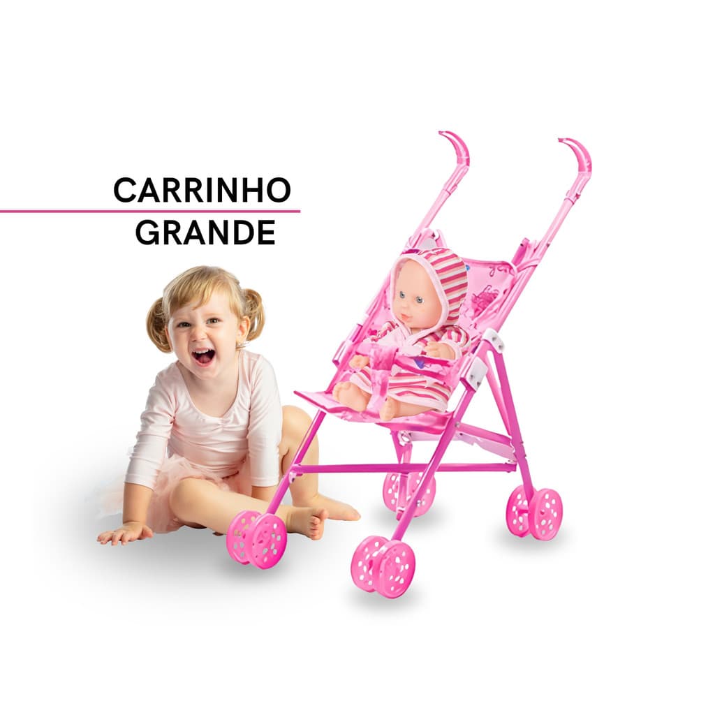 Carrinho de Bonecas Infantil Carrinho de Bebê Reborn Carrinho de Bonecas Reborn Carrinho de Boneca