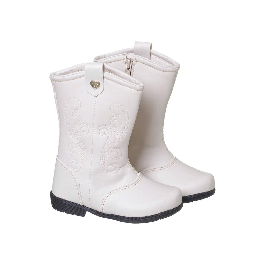 Bota Texana Menina Feminina Infantil Country Com Bordado