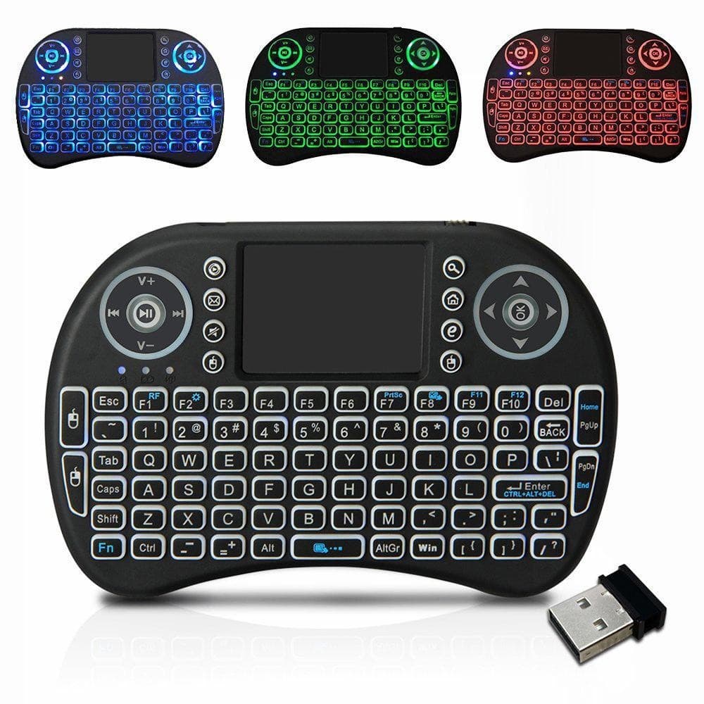 Mini Teclado RGB Controle Sem Fio Para Smart Tv Tv Box Pc