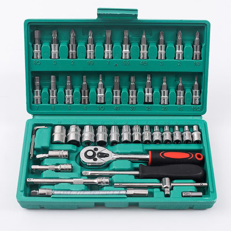 Verde Kit Chaves Jogo Catraca Reversível Soquetes Maleta Promoção