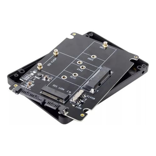 Case Ssd M2 NGFF E mSATA P/ Sata 3 6gbs Adaptador Gaveta 2.5 - NÃO SERVE PARA NVME