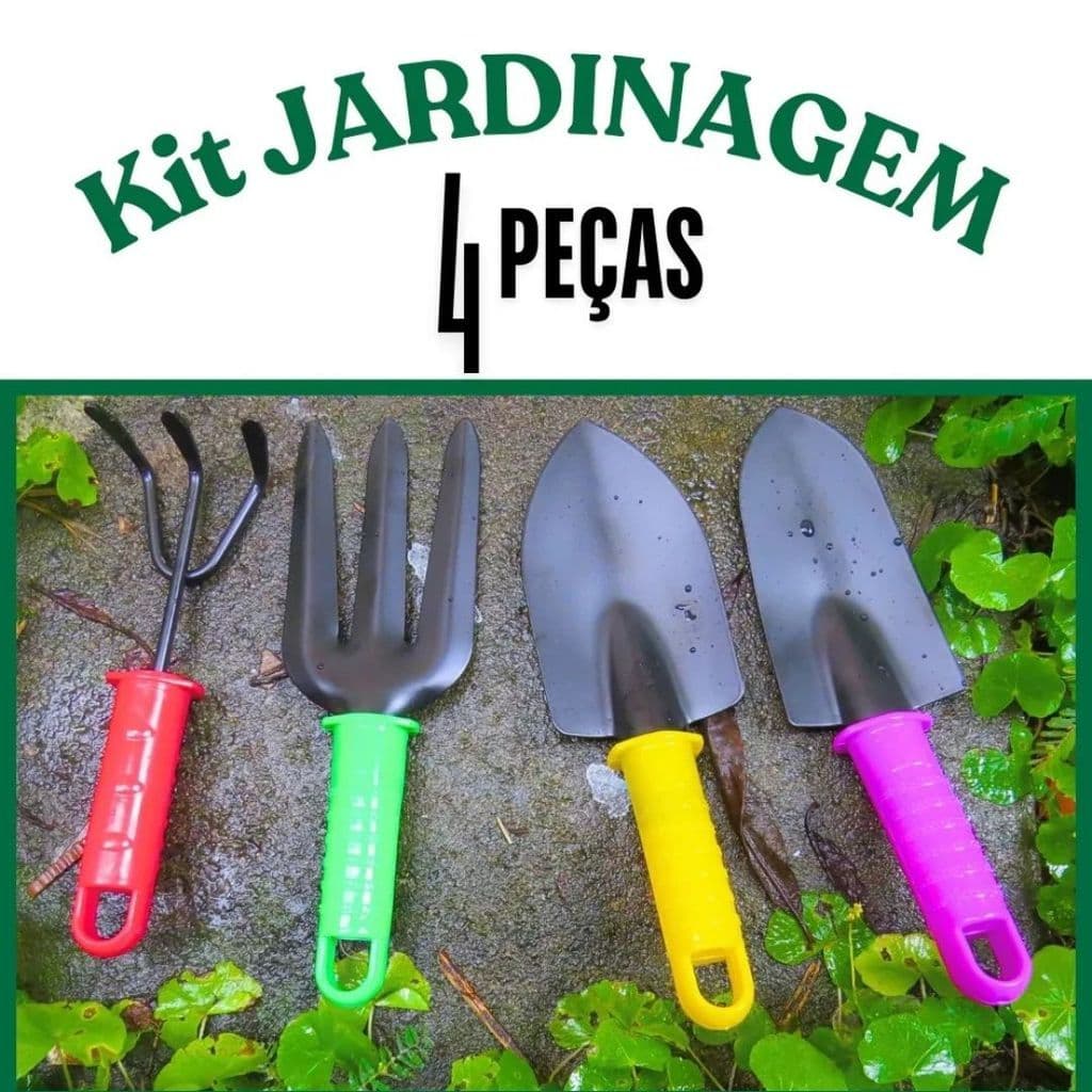 Conjunto de Jardinagem Kit de Jardinagem 4 Peças