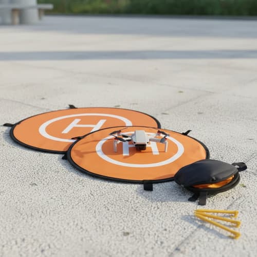 Pista De Pouso Para Drone Decolagem Heliponto 55cm Laranja