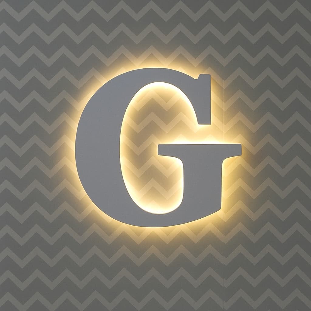 Letra Led Luminosa Abajur Luminária Decorativa Personalizada para Ambiente