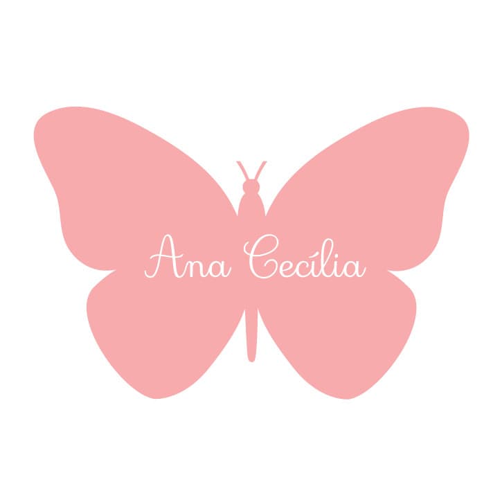 Borboleta Luminosa Personalizada Nome LED Abajur Luminária Decorativa para Quarto Infantil