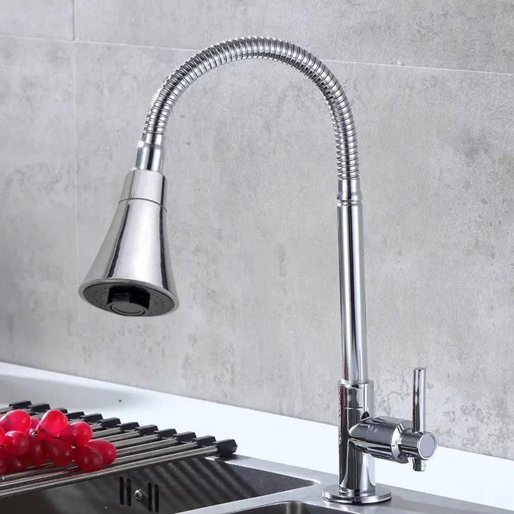 Torneira Gourmet Cozinha de Pia Mesa Bancada Flexível Dois Jatos Cone 1/4 de Volta Preta