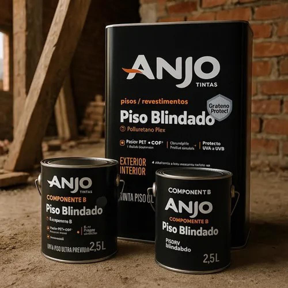 ANJO PISO BLINDADO PU CINZA N6,5 + 2 COMP B  POLIDO 15LT