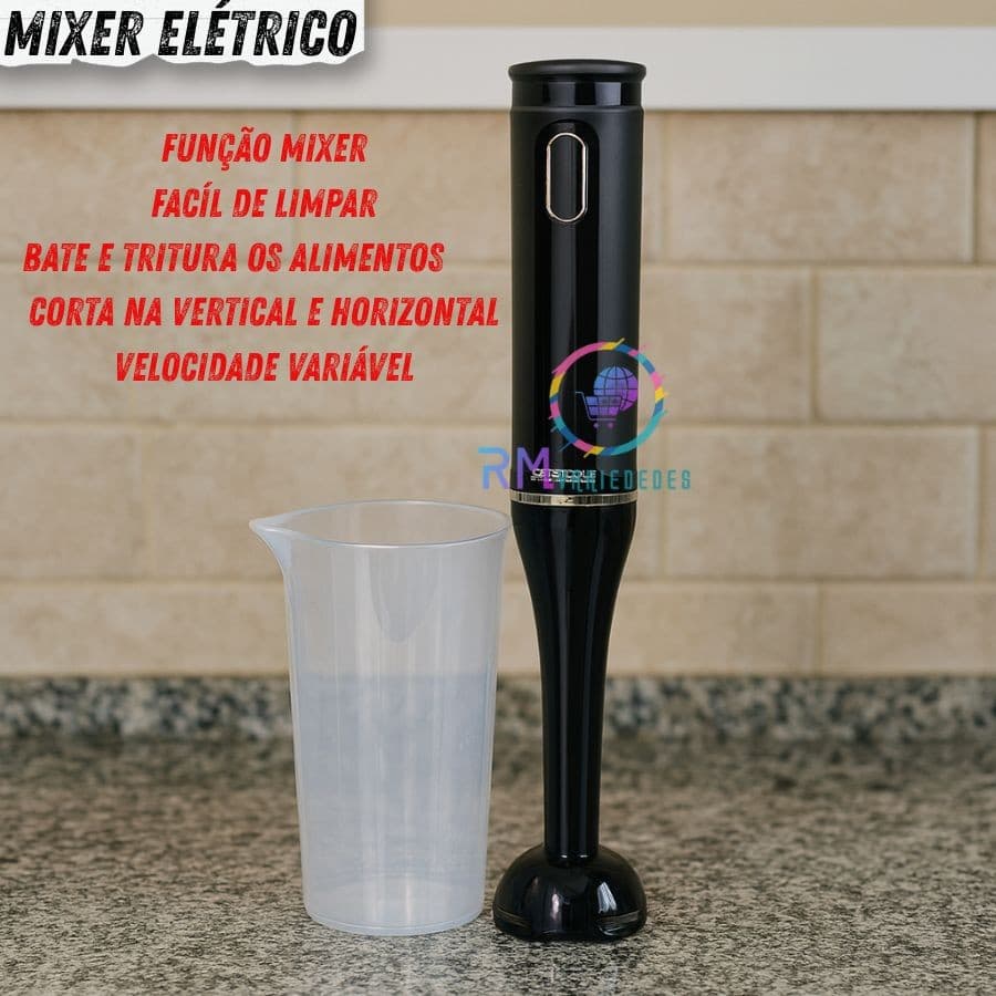 Mixer Elétrico Misturador Triturador Eletroportátil Com Copo 700ml 127v