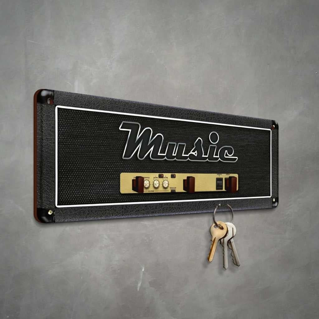 Porta Chaves Caixa de Som em MDF 6x19,5 CM Decorativo Parede Casa