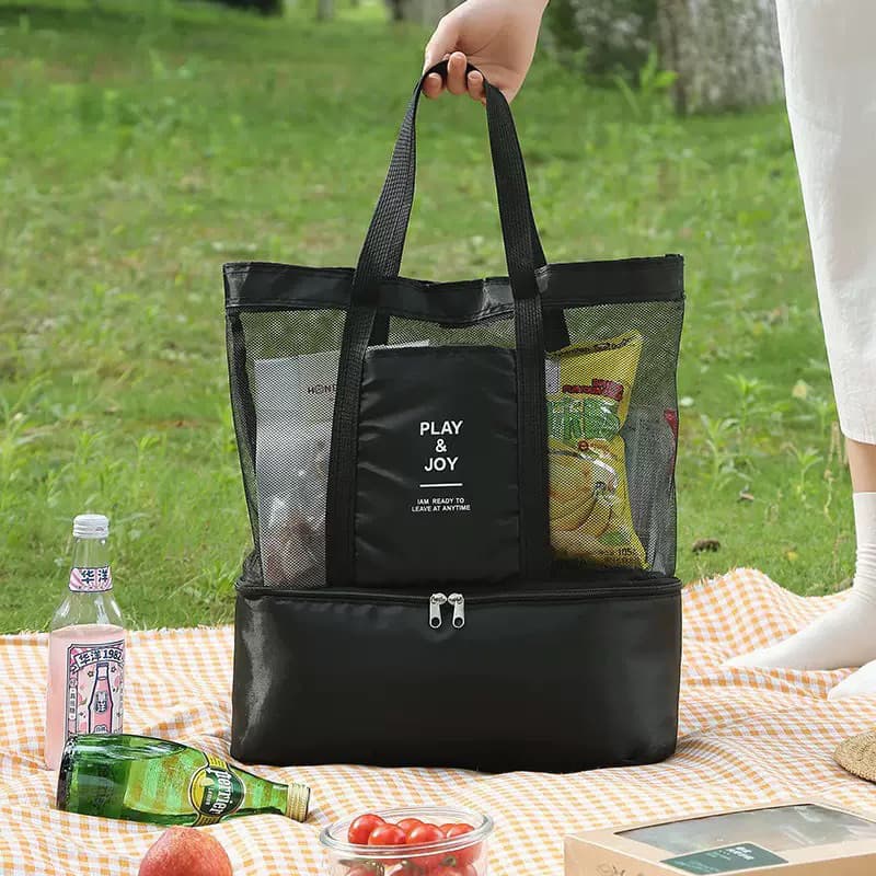 Bolsa Verão De Praia  Com Compartimento Térmico Embutid
