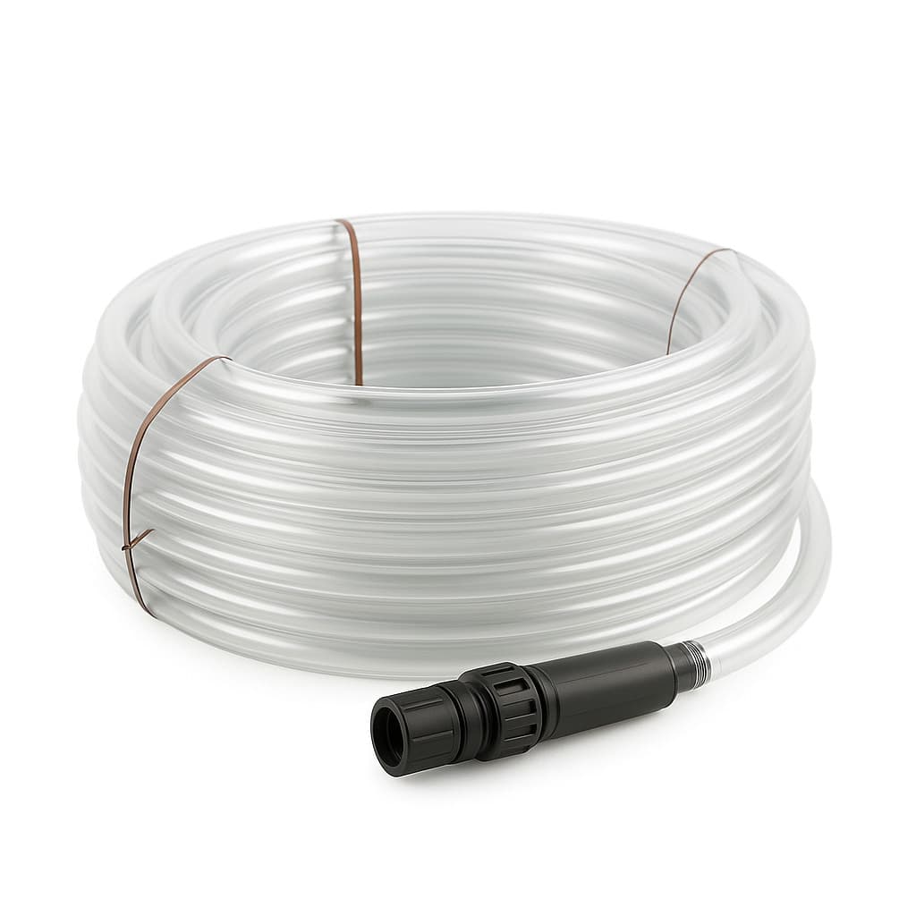 Mangueira Flexível Transparente Silicone 1/2 Jardim Alta Resistência Cristal Esguicho 10m a 50m