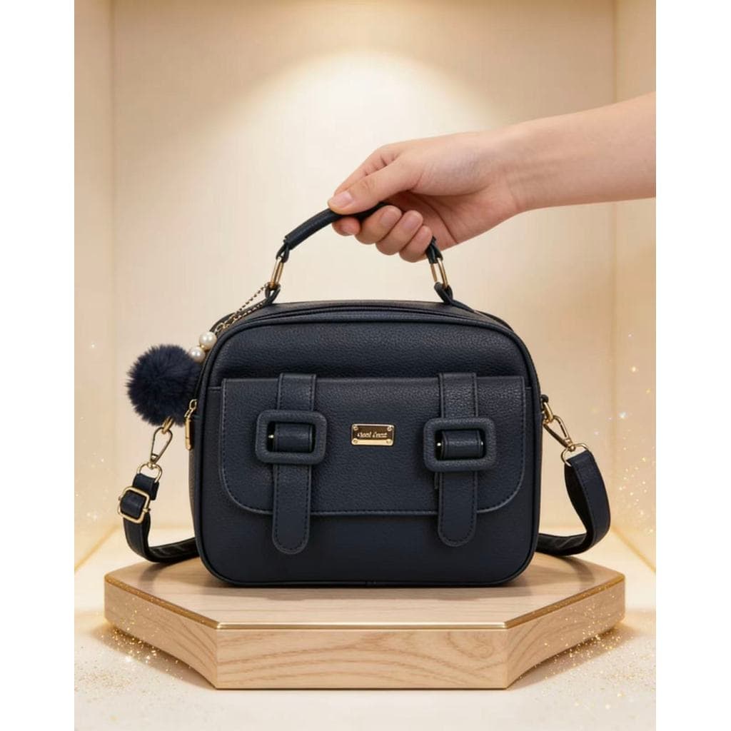 Bolsa Feminina Com Alça Lateral Transversal Faixa de Mão De Couro B736 AMY