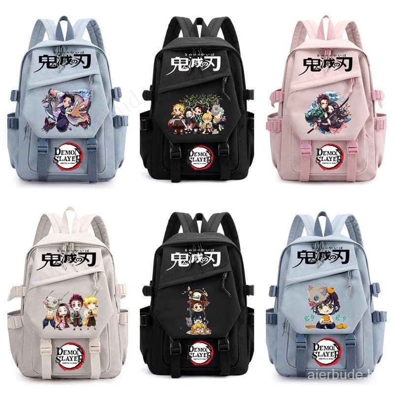 Mochila Demon Slayer Mochila Escolar para Mulheres e Homens Mochila de Grande Capacidade Mochila para Computador Mochila