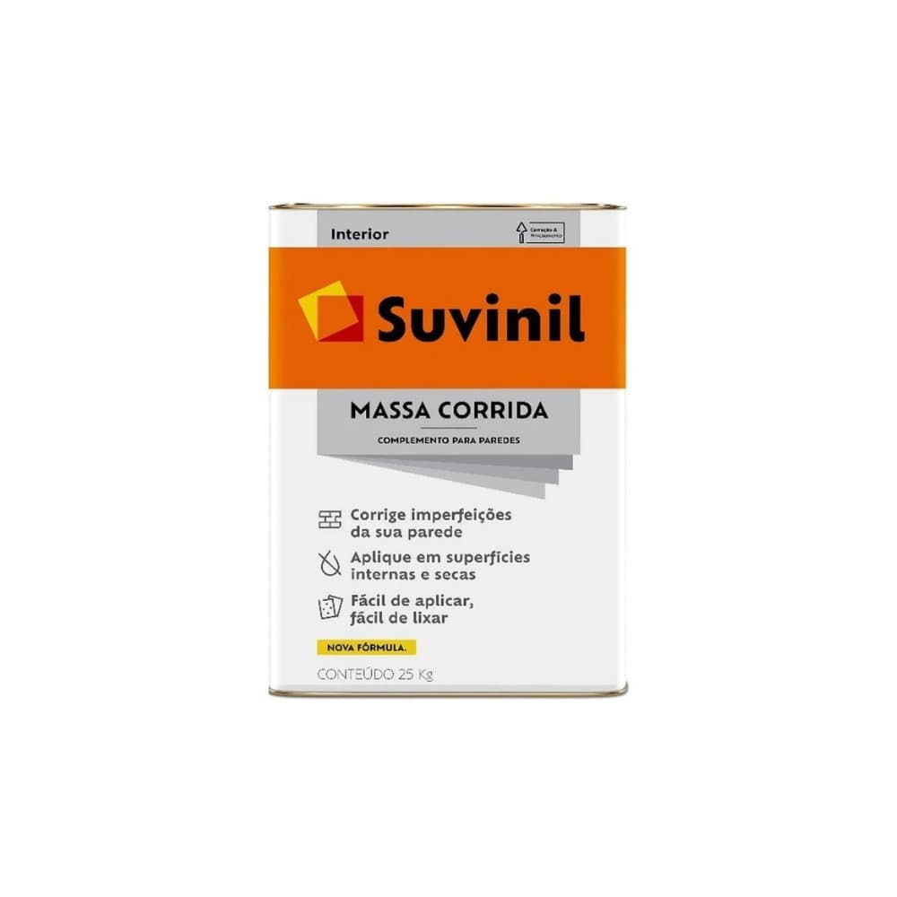 Massa Corrida 25kg Parede Suvinil Massa PVA Tapa furo Suvinil