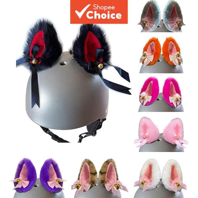  Decoração de Capacete Orelhas de Gato Edição Deluxe Moto Scooter Elétrica Moto Esqui Acessórios de Modificação Fantasia