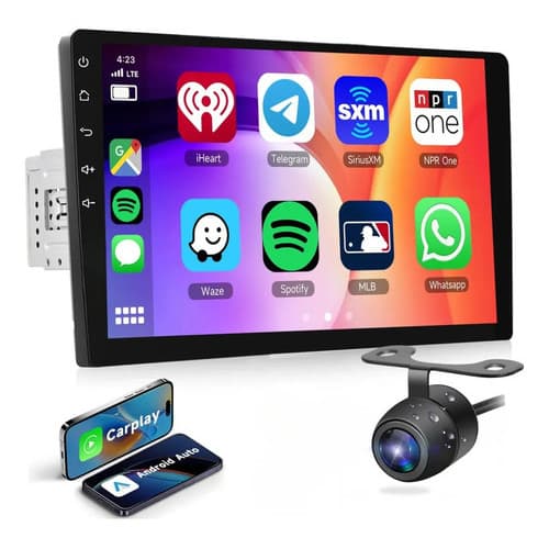 Central Multimídia Mp5 1din 9p Android Auto Carplay C/câmera Preto