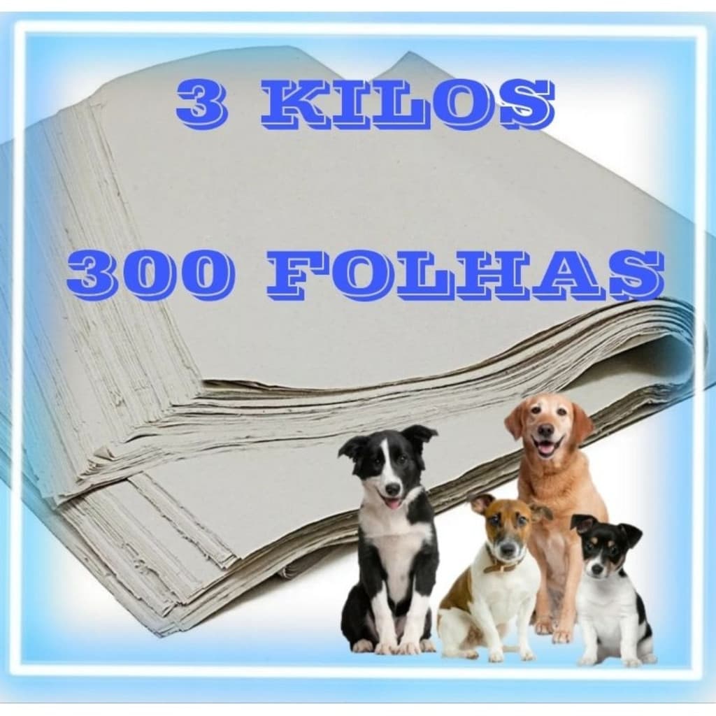 Jornal Pet  3KG, Tapete Pet Biodegradável GRANDES 47x65  sem Impressão Promoção Envio Imediato.