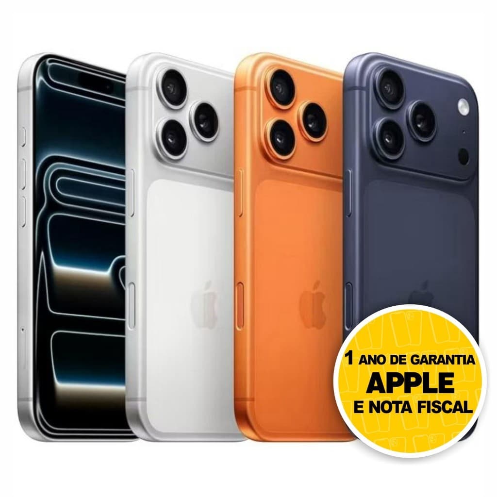 Celular IPhone 17 Pro Max 256GB 5G Dual E-sim Lacrado Original 1 Ano De Garantia Apple