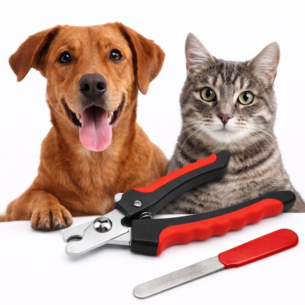 Alicate Cortador de Unha com Lixa Kit Higiene para Cachorro Gato Pet Patas Saudáveis
