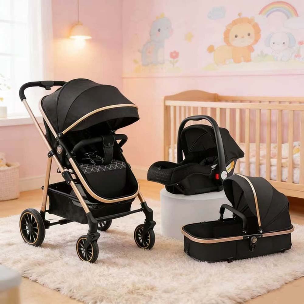 Carrinho de Bebê 3 em 1 Completo – Inclui Moisés e Bebê Conforto