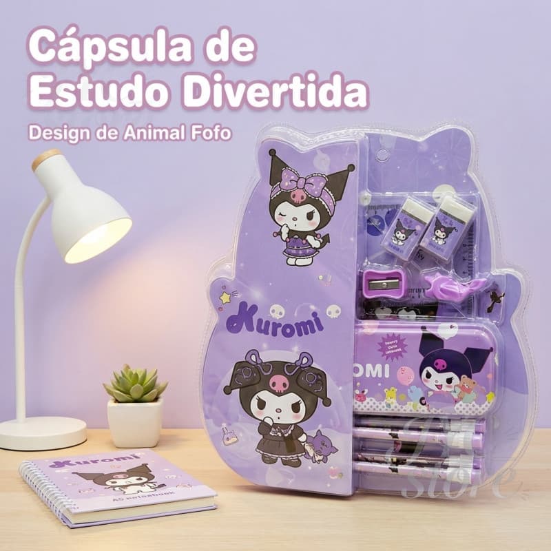 Material Escolar Completo Kit Korumi, capivara , dino escolar completo Kit Escolar Volta as Aulas