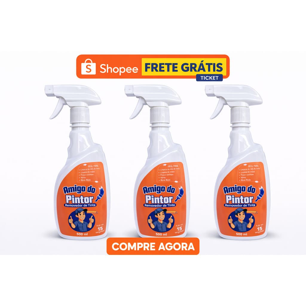 Tinta Acrílica Removedor de Tinta Emborrachada e Acrílica Piso Porcelanato Móveis Vidros 500ML