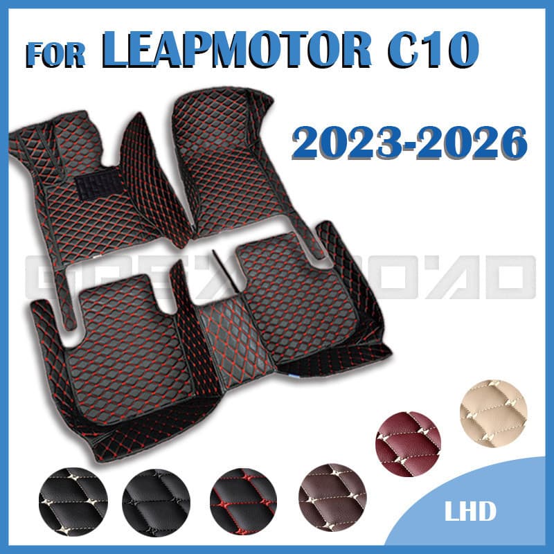 Tapetes de Couro Adequado para LEAPMOTOR C10 2026 2025 2024 Almofadas para os Pés e Capa de Carpete Automotivo