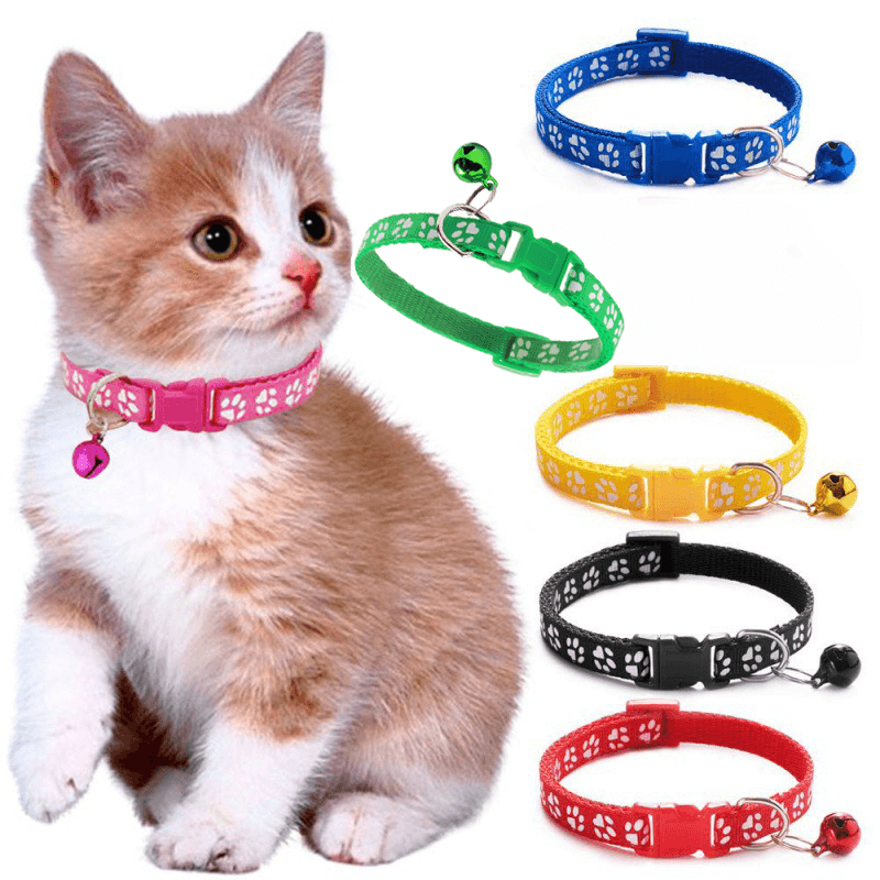 Coleira Ajustável Para Animais De Estimação PawBliss Com Sino , Colar De Nylon Cães E Gatos Raças Pequenas , Poodle De P