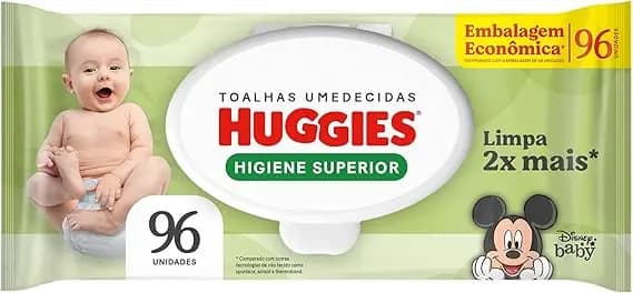 Huggies Lenços Umedecidos Higiene Superior Limpam 2x mais 96 Unidades