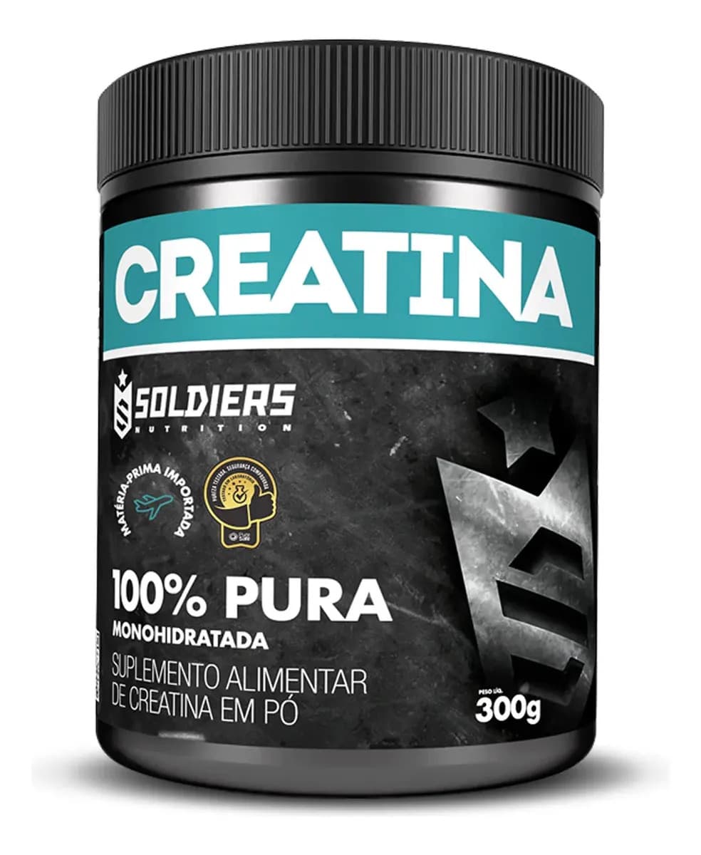 Creatina 300g Suplemento Monohidratada em pó 100% Pura - Soldiers Nutrition