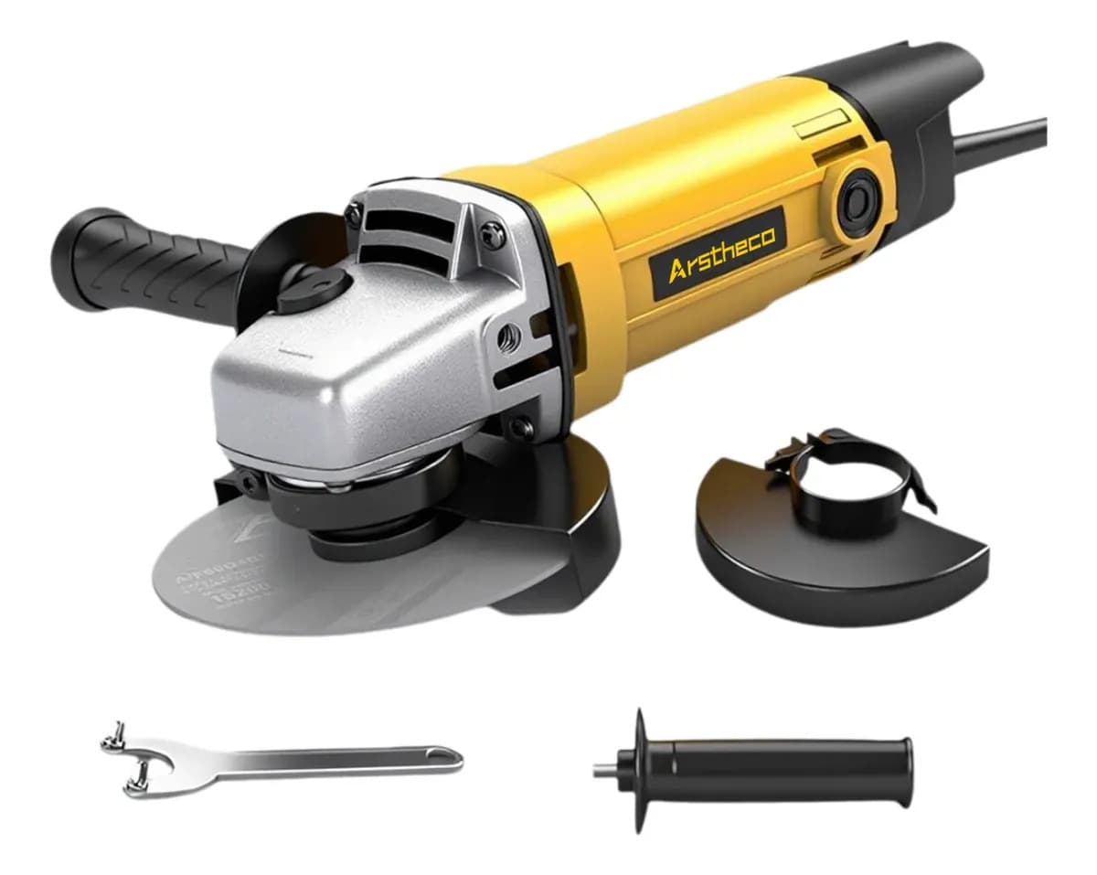 Esmerilhadeira Angular Elétrica Arstheco 850W 115mm Amarelo