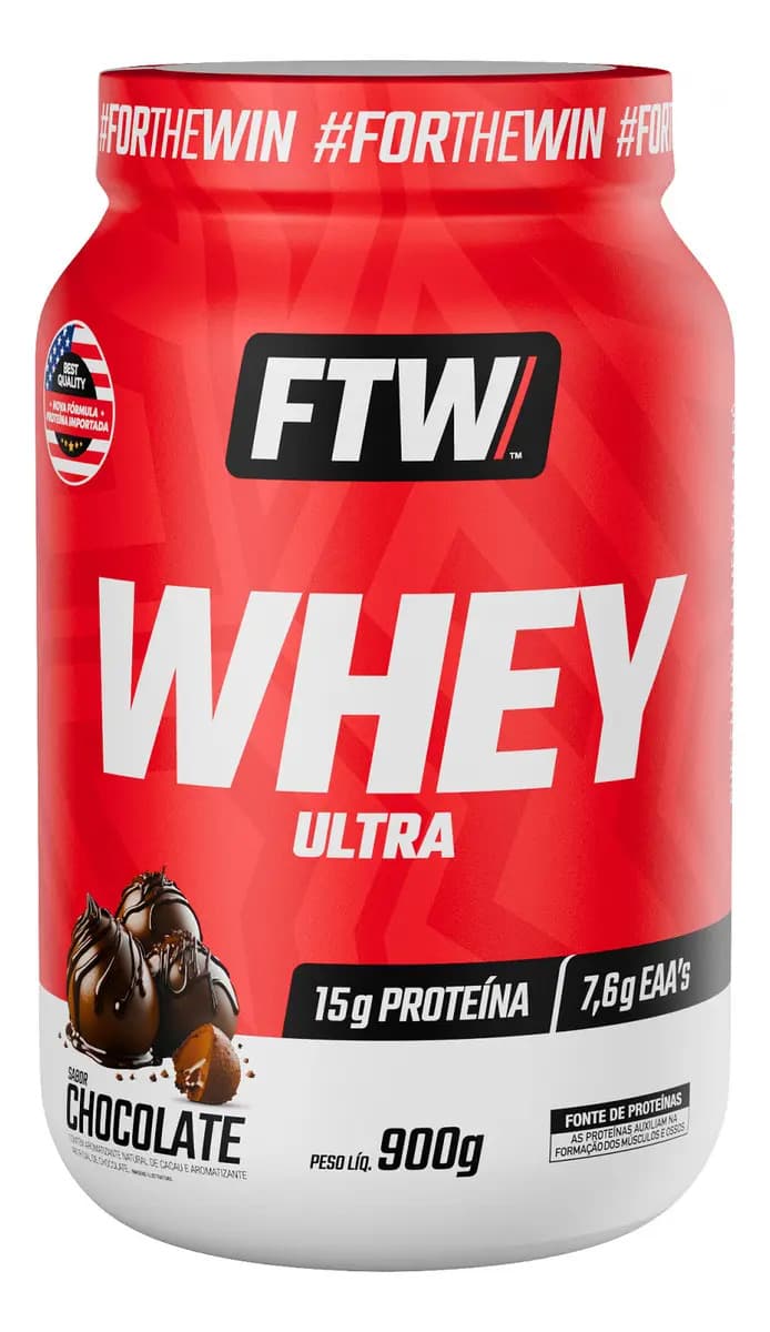 Whey Protein Ultra Pote 900g Sabor Chocolate - FTW