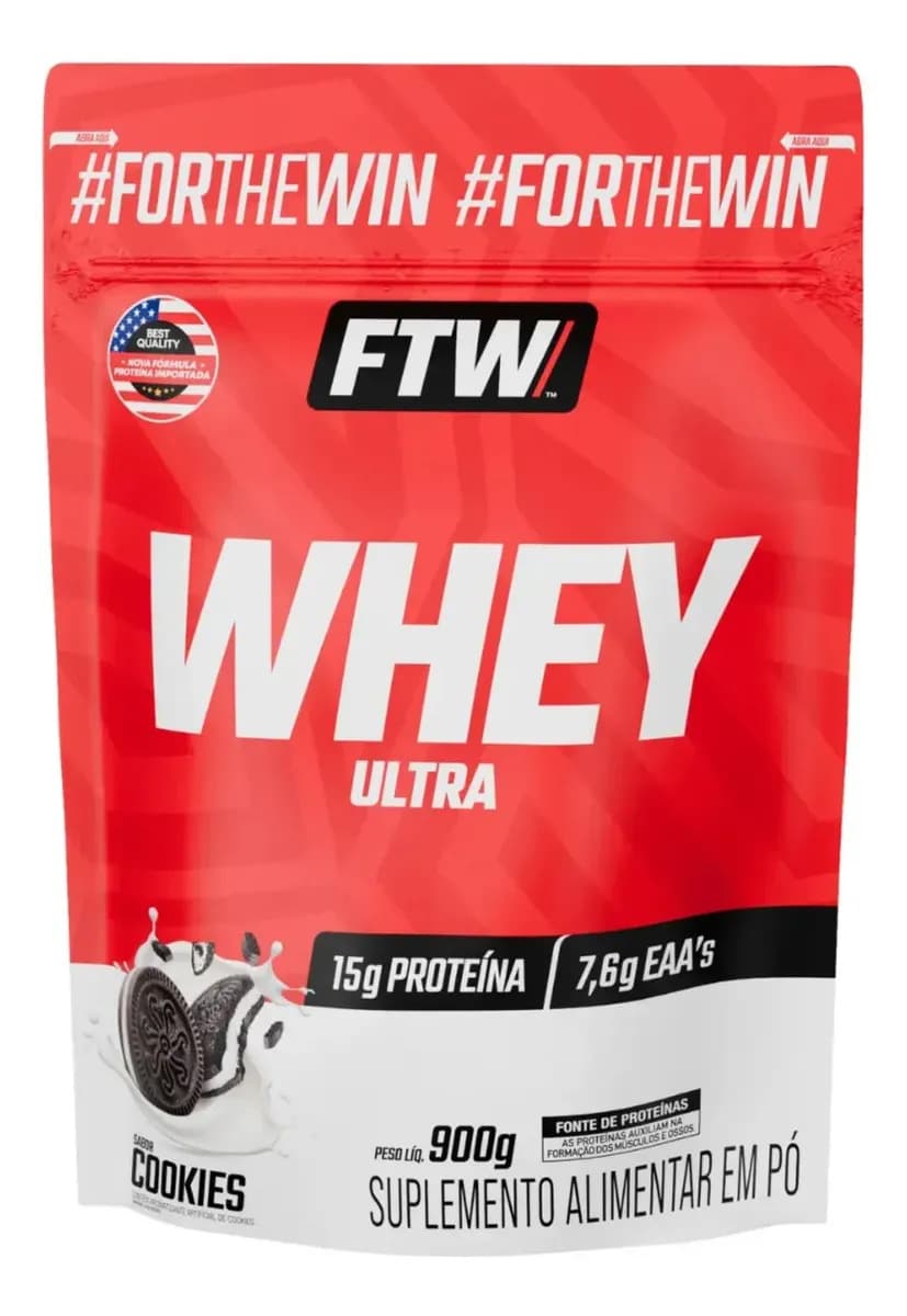 Whey Protein Ultra Refil 900g Sabor Cookies - Ftw