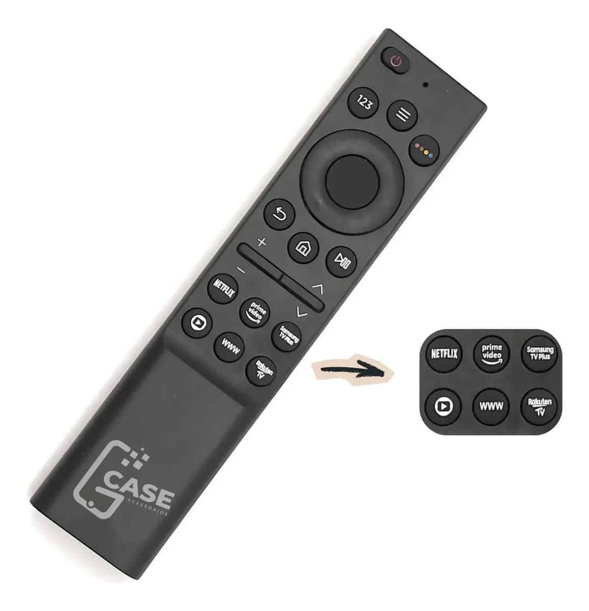 Controle Remoto Para Smart Tv Samsung 4k Crystal Au7700 Au8800