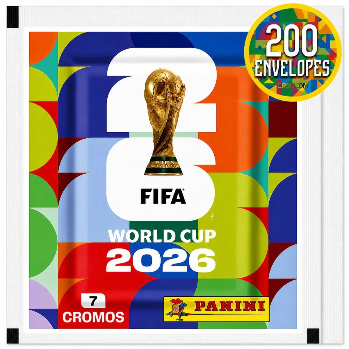 Copa Do Mundo Fifa 2026 - Kit Com 200 Envelopes Panini Oficial (1400 Cromos) Copa Do Mundo 2026