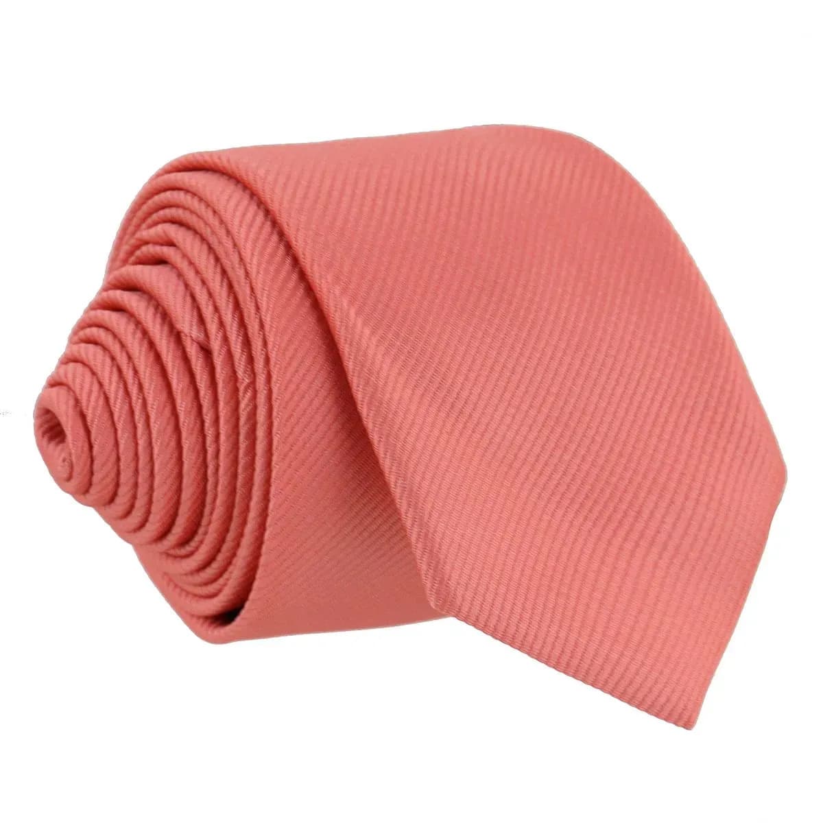 Gravata Masculina Premium Tradicional Padrinhos Casamento Noivos Semi Slim Várias Cores Coral
