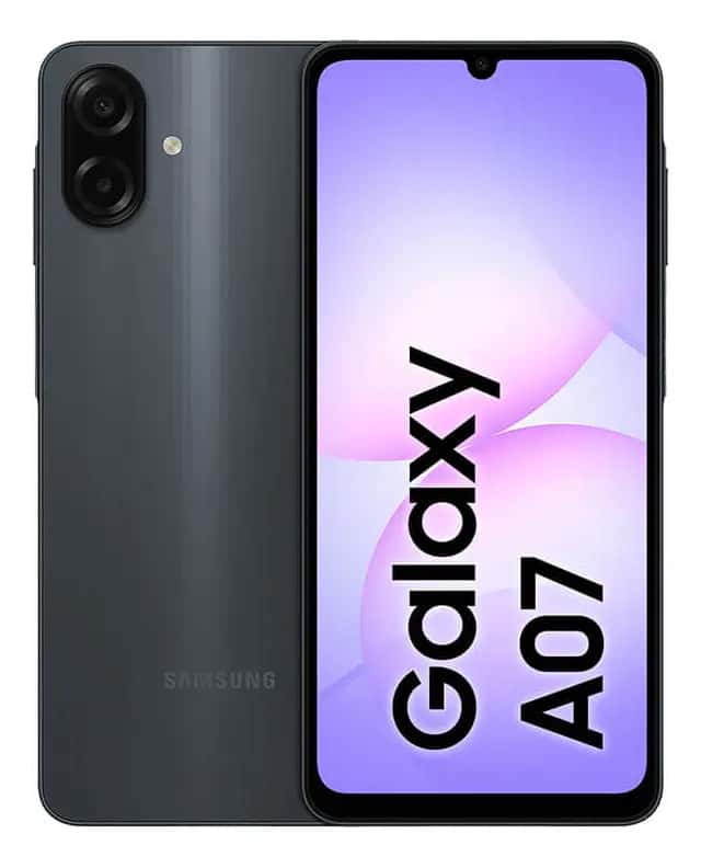 Celular Samsung Galaxy A07 256gb, 8gb, Câmera 50mp, Tela 6.7 , Proteção Ip54, Processador 6nm - Preto